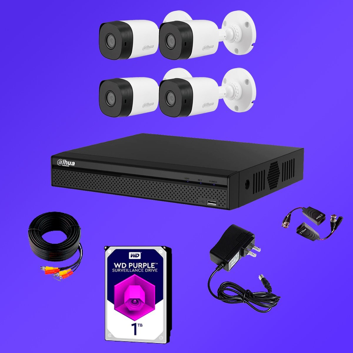 Kit de 4 cámaras de seguridad